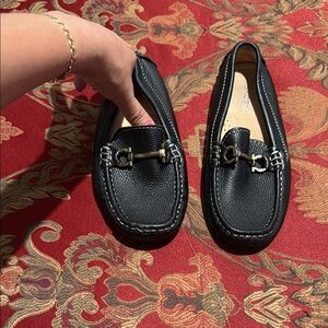 Black Leather Loafers